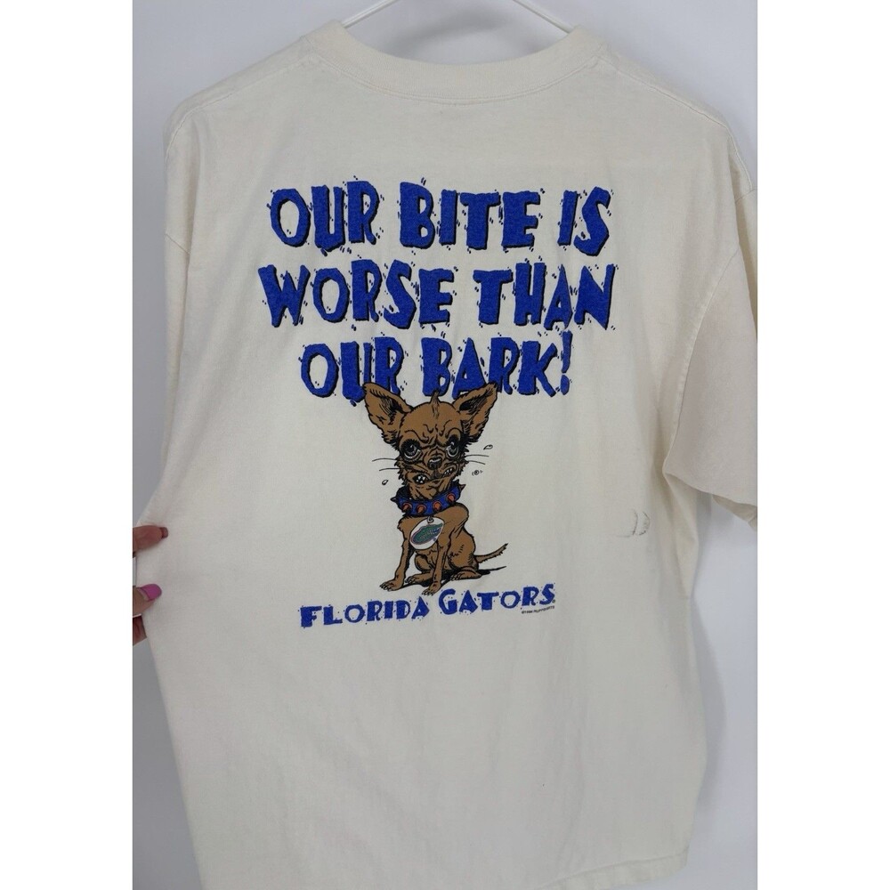 Vtg Florida Gators 1998 Single Stitch XL Ruppshirts USA Graphic Tee Dog Angry